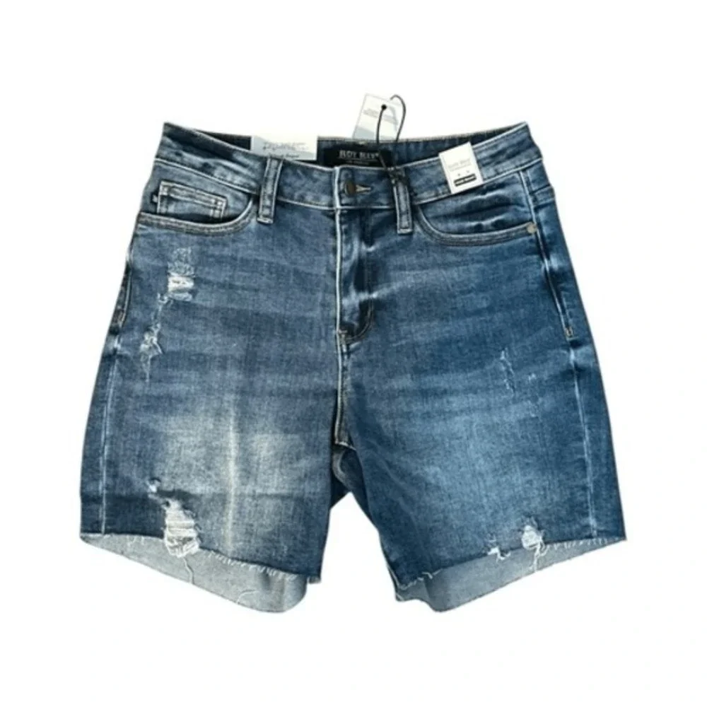 Judy Blue High Waisted Lightly Distressed Jean‎ Shorts 6
